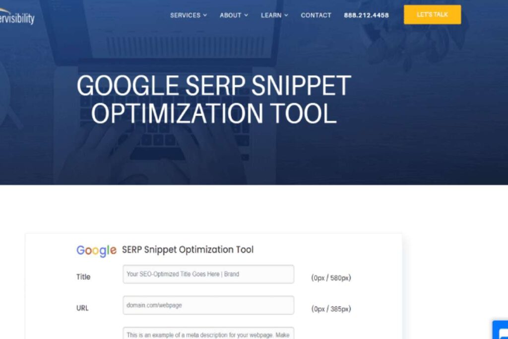 serp snippet optimization tool